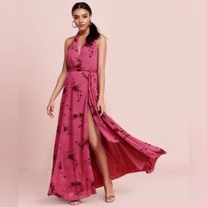 Dynamite Pink Floral Maxi Dress